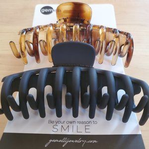 Gemelli Jenna Clip Set - Black and Tortoise